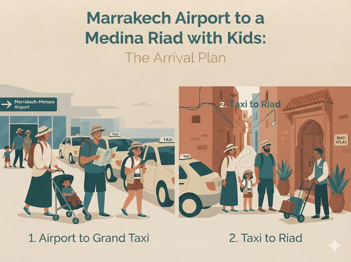 Marrakech airport to medina riad guide thumbnail